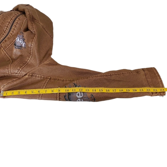 Jeepaholic Brown FauxLeather Faux Fur Lining Jeep Jacket MTO Size Large - Picture 15 of 16